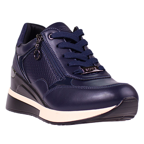 Tommy Bowe  Ladies Wedge Trainers - Koetsier - Navy