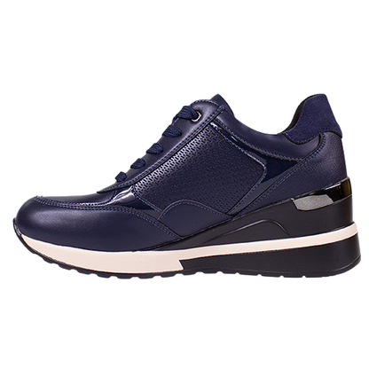 Tommy Bowe  Ladies Wedge Trainers - Koetsier - Navy