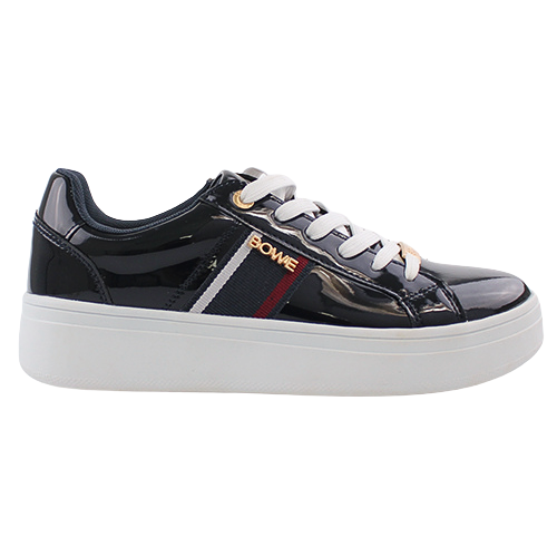 Tommy Bowe Ladies Trainers -  Rosser - Navy Patent