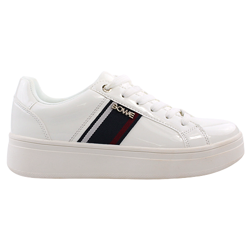 Tommy Bowe Ladies Trainers - Rosser - White Patent