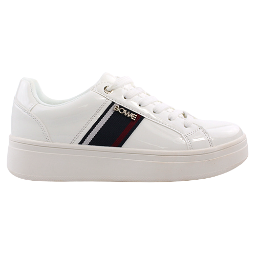 Tommy Bowe Ladies Trainers - Rosser  - White Patent