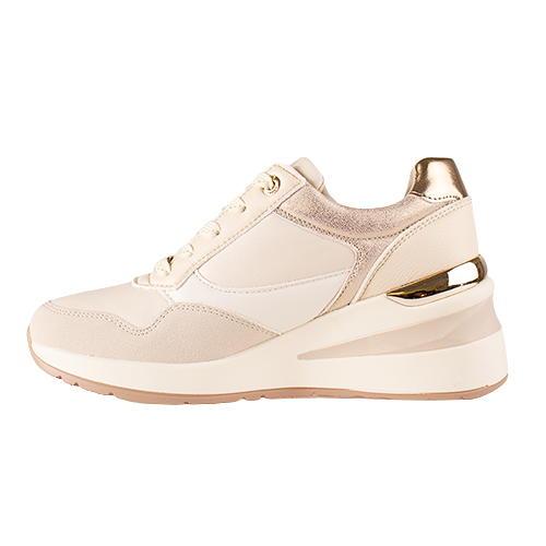 Tommy Bowe Ladies Wedge Trainer - Finn - Cream