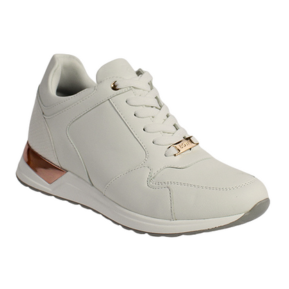 Tommy Bowe Ladies Wedge Trainer-Oriwall-White