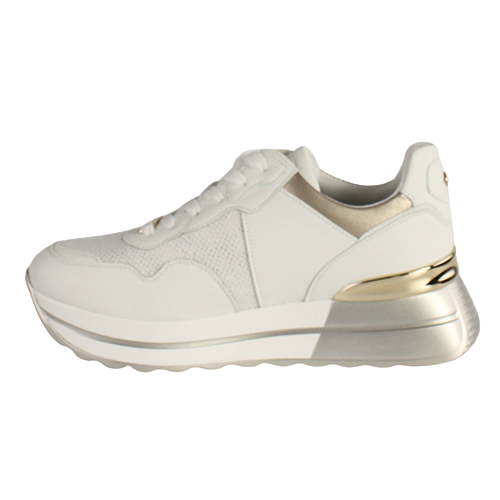 Tommy Bowe Ladies Wedge Trainers-Mcallister-White