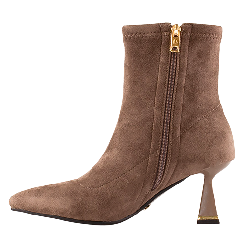 Una Healy Ankle Boot - Aperture - Beige Suede