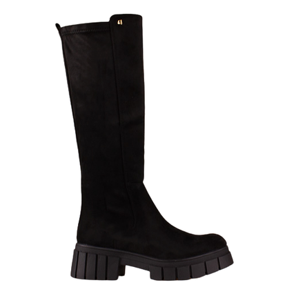 Una Healy Chunky Knee Boot - Shakin - Black Suede