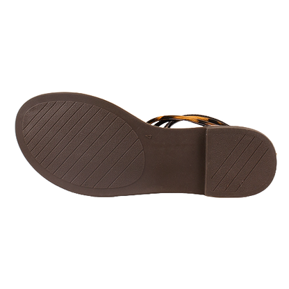 Una Healy Flat Sandals - Ocean Eyes - Black Leopard