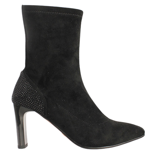 Una Healy Ladies Ankle Boots - Fall To Pieces - Black Suede