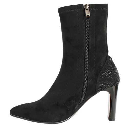 Una Healy Ladies Ankle Boots - Fall To Pieces - Black Suede