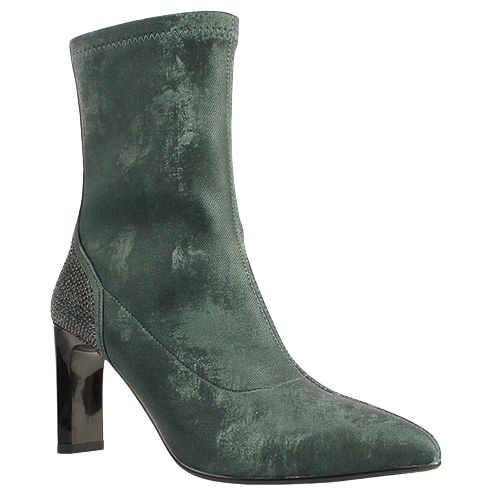 Una Healy Dressy Heeled Ankle Boots - Fall To Pieces - Green