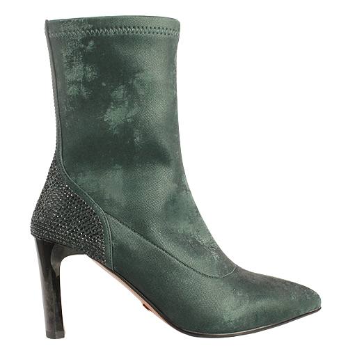 Una Healy Dressy Heeled Ankle Boots - Fall To Pieces - Green