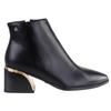 Una Healy Block Heeled Ankle Boots - Fly Away - Black