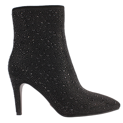 Una Healy Dressy Heeled Ankle Boots - It Had To Be You - Black Sparkle
