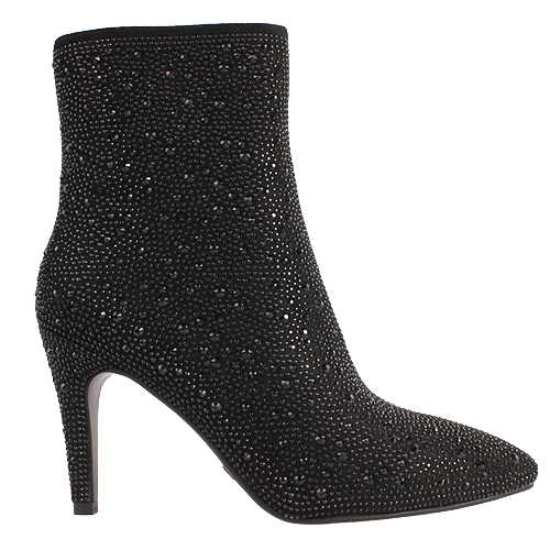 Una Healy Dressy Heeled  Ankle Boots - It Had To Be You - Black Sparkle