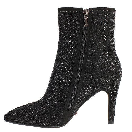 Una Healy Dressy Heeled  Ankle Boots - It Had To Be You - Black Sparkle