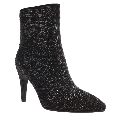Una Healy Dressy Heeled Ankle Boots It Had To Be You Black Sparkle