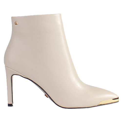 Una Healy Dressy Heeled Ankle Boots - Larger Than Life - Beige