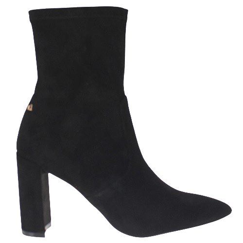 Una Healy Dressy Block Heeled Ankle Boots - Something Bad - Black Suede