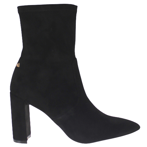 Una Healy Dressy Block Heeled  Ankle Boots - Something Bad - Black Suede