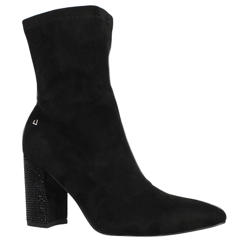 Una Healy Block Heeled Ankle Boots - Time of My Life - Black Suede