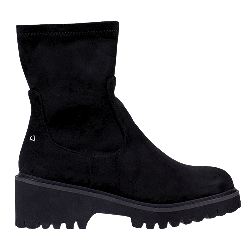 Una Healy Ladies Ankle Boots - Travelin Soldier - Black Suede
