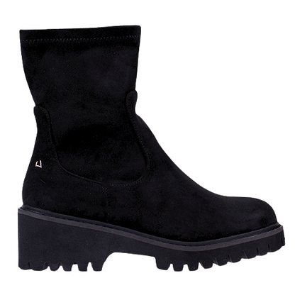 Una Healy Ladies Ankle Boots - Travelin Soldier - Black Suede