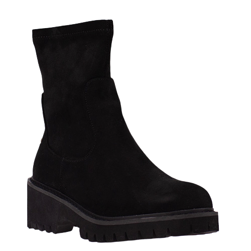 Una Healy Ladies Ankle Boots - Travelin Soldier - Black Suede