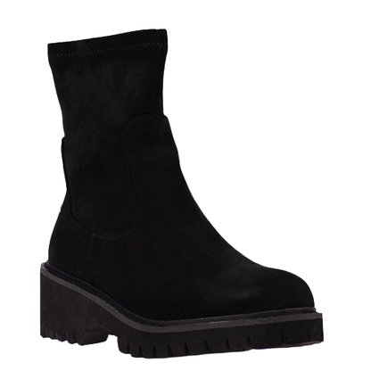 Una Healy Ladies Ankle Boots - Travelin Soldier - Black Suede