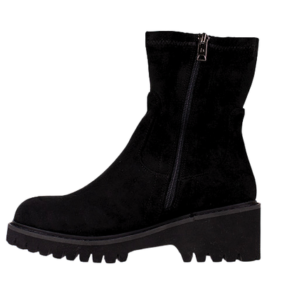 Una Healy Ladies Ankle Boots - Travelin Soldier - Black Suede