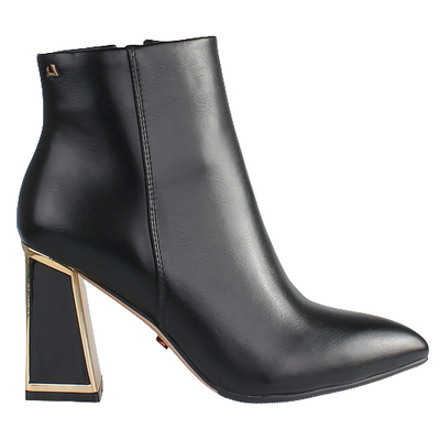 Una Healy Block Heeled Ankle Boots - Try Again - Black
