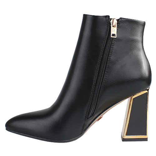 Una Healy Block Heeled Ankle Boots - Try Again - Black