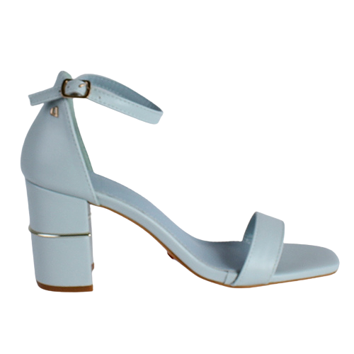 Una Healy Block Heeled Sandals - Satin Doll - Blue