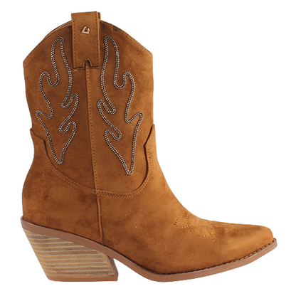 Una Healy Mid Cowboy Boots- Hostage Brown - Main Image
