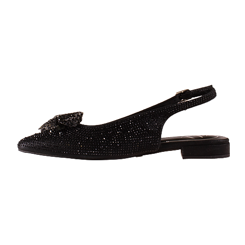 Una Healy Ladies Ballerina Sling Backs - Foolish - Black