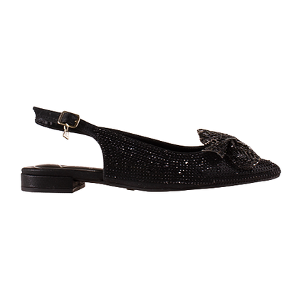 Una Healy Ladies Ballerina Sling Backs - Foolish - Black