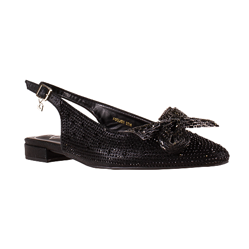 Una Healy Ladies Ballerina Sling Backs - Foolish - Black
