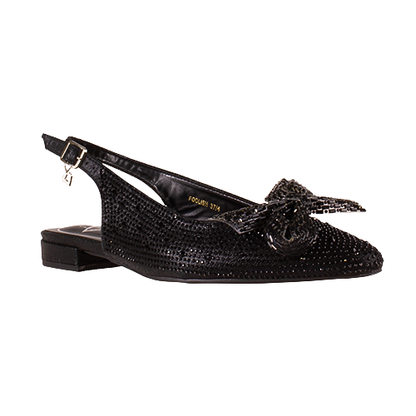 Una Healy Ladies Ballerina Sling Backs - Foolish - Black