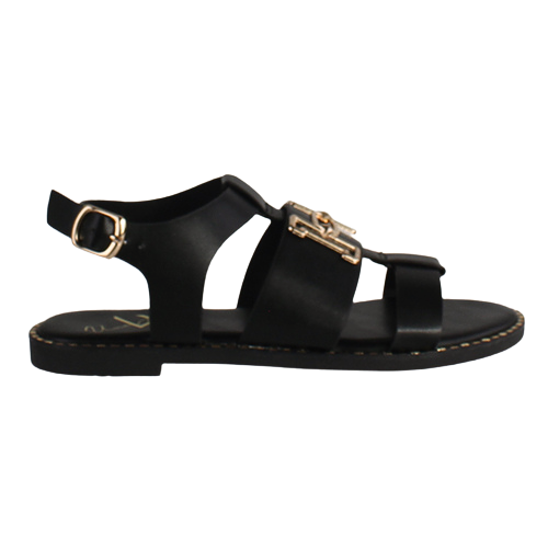 Una Healy Flat Sandals - Surrender - Black