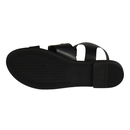 Una Healy Ladies Flat Sandals - Surrender - Black