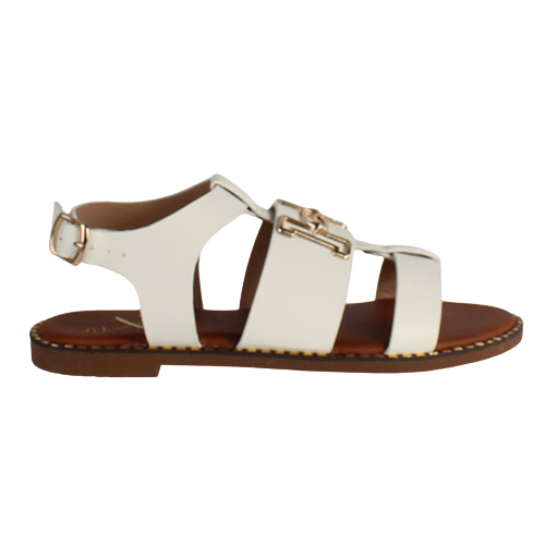Una Healy Flat Sandals - Surrender - White