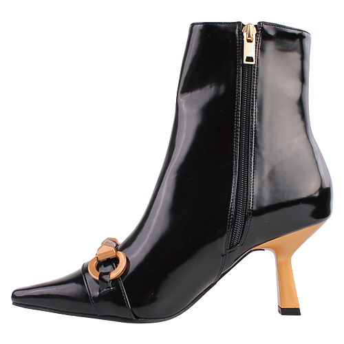 Una Healy Dressy Heeled Ankle Boots - Kissing You - Black