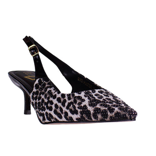 Una Healy Ladies Slingback Pumps - Bird Hunter - Cheetah