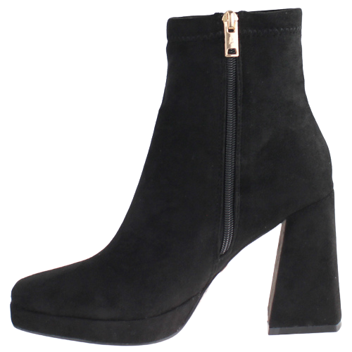 Una Healy Platform Ankle Boots Lucky Black Suede Greenes Shoes
