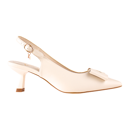 Una Healy Ladies Sling Back Heels - Bubblepop - Ice White