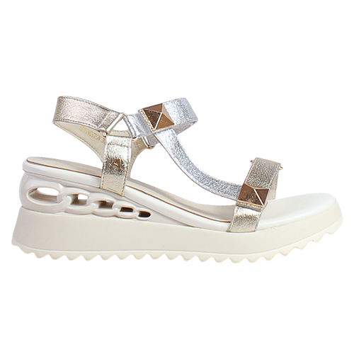 Una Healy Ladies Wedge Sandals - Springston - Metallic
