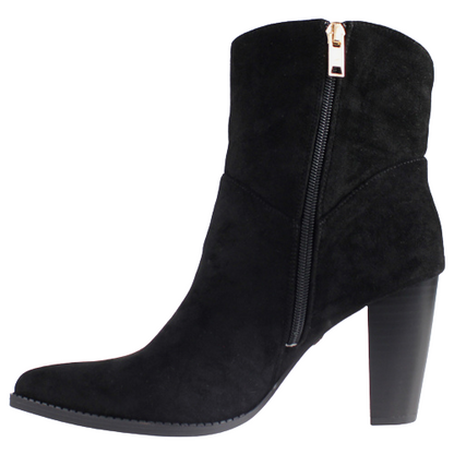 Una Healy Western Boots - Famous Foe - Black Suede