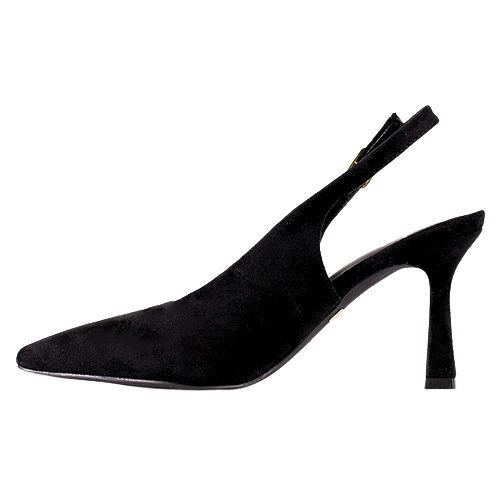 Una Healy Sling Back Heels -  Let The Mystery - Black Suede