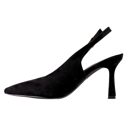 Una Healy Sling Back Heels -  Let The Mystery - Black Suede