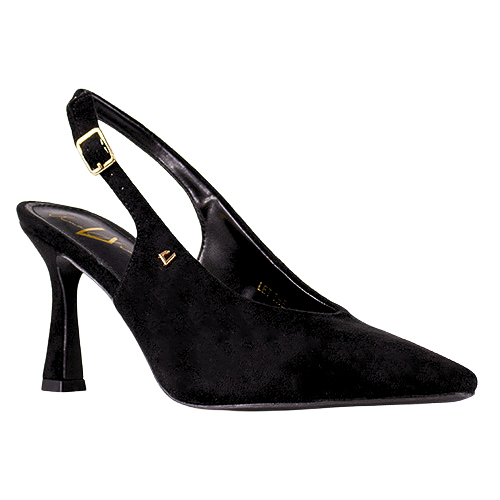 Una Healy Sling Back Heels -  Let The Mystery - Black Suede