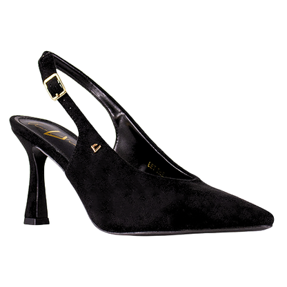 Una Healy Sling Back Heels -  Let The Mystery - Black Suede